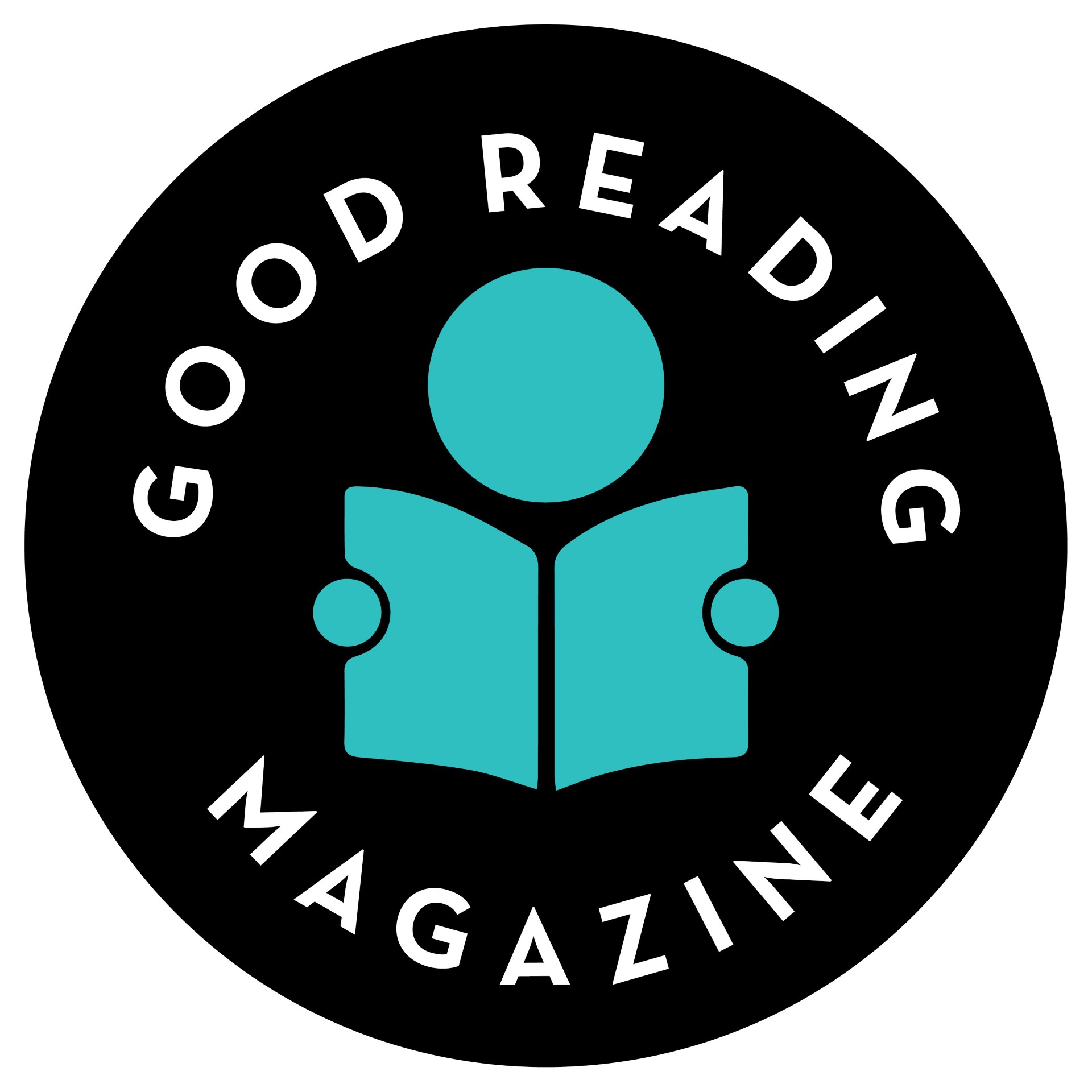 Good reading black, aqua and white logo