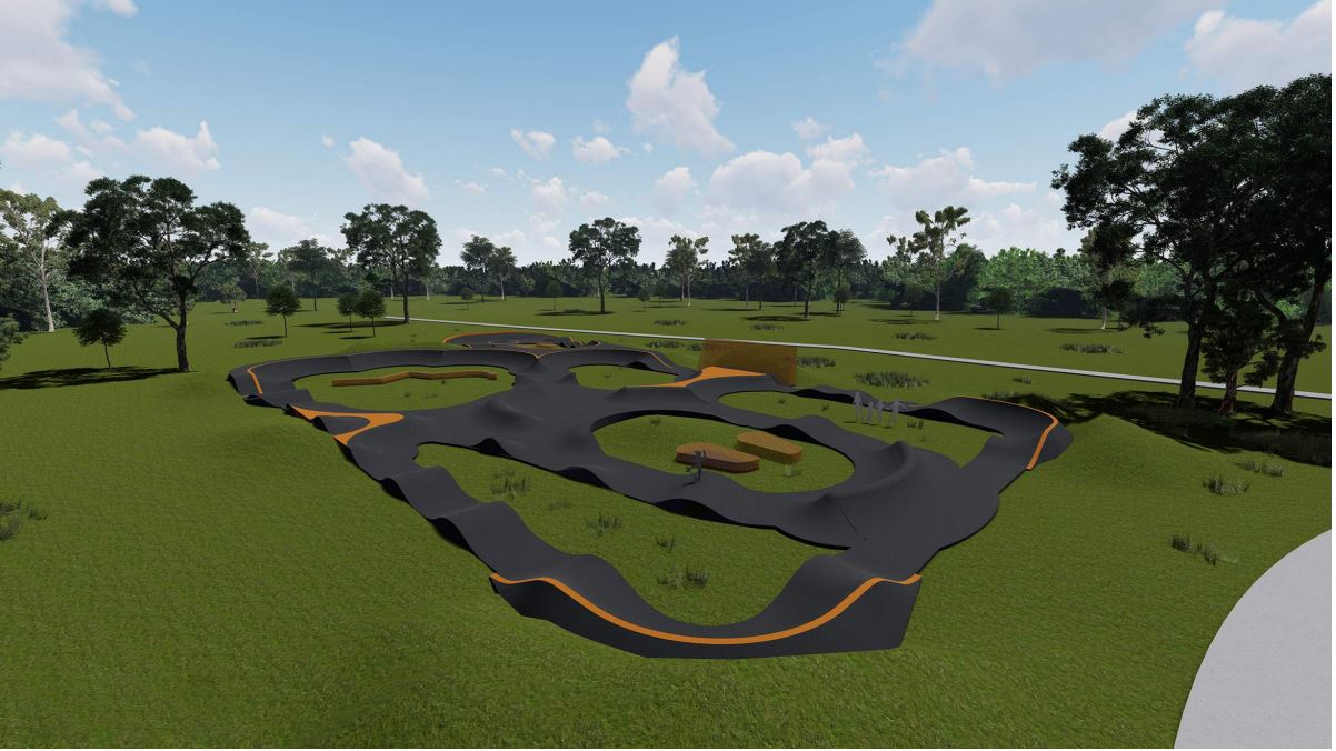 Wahgunyah Pump Track Concept drawing